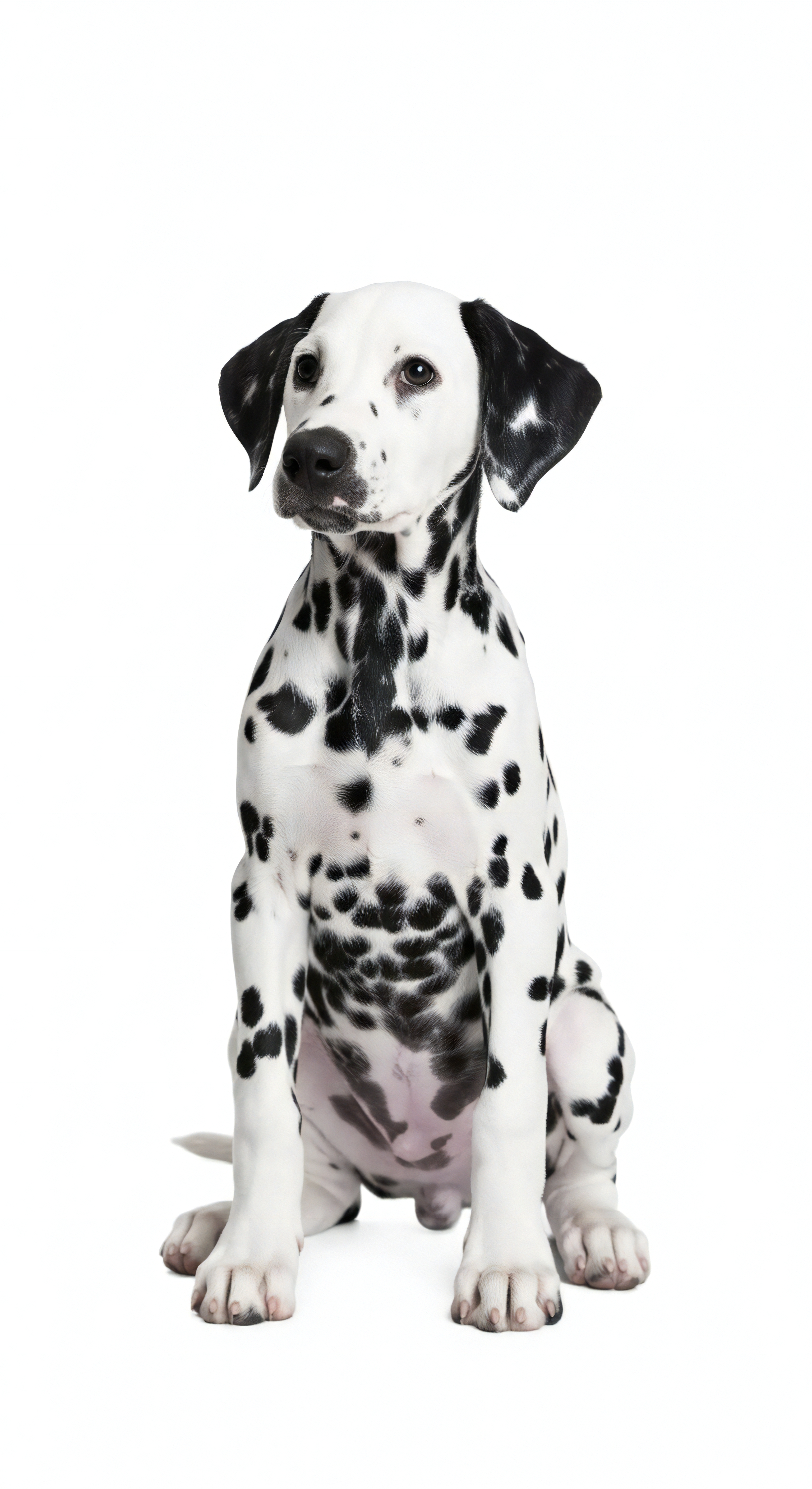 a-young-dalmatian-dog-sits-patiently-with-black-spots-on-its_70231573